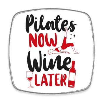 Instructeur de Pilates Professeur de vin - Magnet carré - blanc - Devant