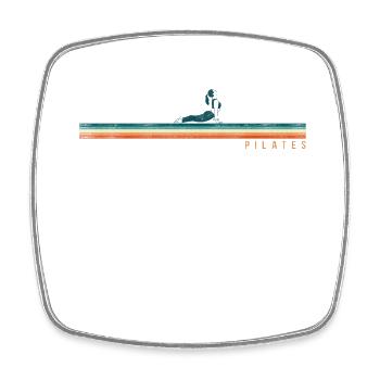Instructeur de Pilates Professeur Rétro - Magnet carré - blanc - Devant