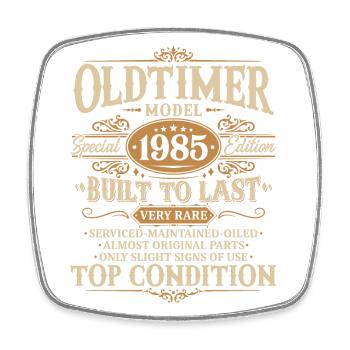 Oldtimer 1985 Jahrgang geboren Geburtstag Geschenk - Viereckiger Kühlschrankmagnet - Weiß - Vorne