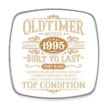 Vintage 1995 Vintage Born Birthday Gift - Square fridge magnet - white - Front