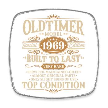 Vintage 1969 Vintage né cadeau d’anniversaire - Magnet carré - blanc - Devant