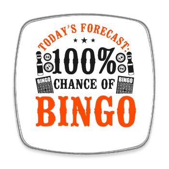 Bingo Player Today's Forecast: - Viereckiger Kühlschrankmagnet - Weiß - Vorne