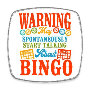 Bingo Player Warning May - Square fridge magnet - white - Front