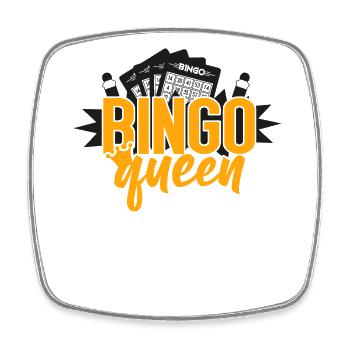 Bingo Player Queen Bingo Queen - Square fridge magnet - white - Front