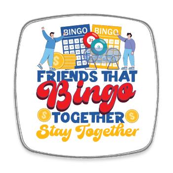 Bingo Player Friends Buddies - Viereckiger Kühlschrankmagnet - Weiß - Vorne