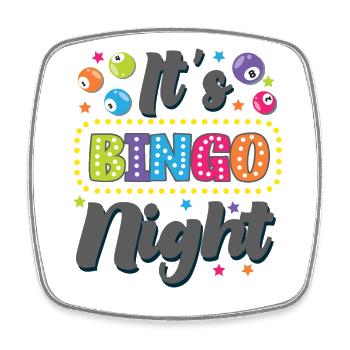 Bingo Player It's Bingo Night - Square fridge magnet - white - Front