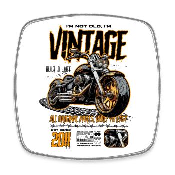 Motorcycle Bikers Motorbike Birthday Born In 2011 - Square fridge magnet - white - Front