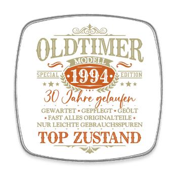 30. Geburtstag 30 Jahre Oldtimer Baujahr 1994 - Viereckiger Kühlschrankmagnet - Weiß - Vorne