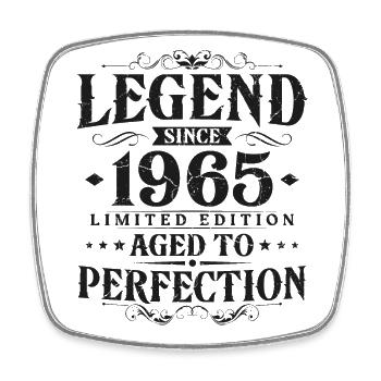 Légende depuis 1965 Vintage Born Anniversaire - Magnet carré - blanc - Devant