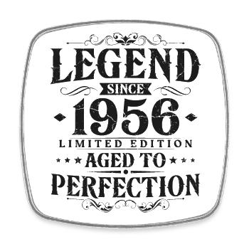 Légende depuis 1956 Vintage Born Birthday - Magnet carré - blanc - Devant