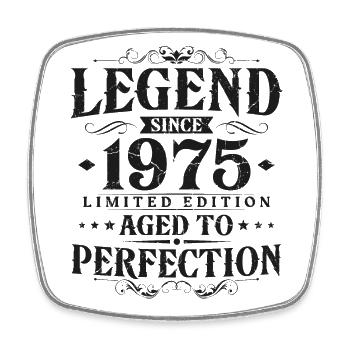 Légende depuis 1975 Vintage Born Anniversaire - Magnet carré - blanc - Devant