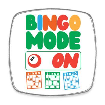 Joueur de bingo Mode bingo activé - Magnet carré - blanc - Devant
