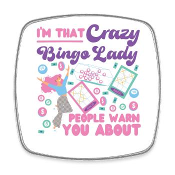 Bingo Player I'm That Crazy Bingo - Square fridge magnet - white - Front