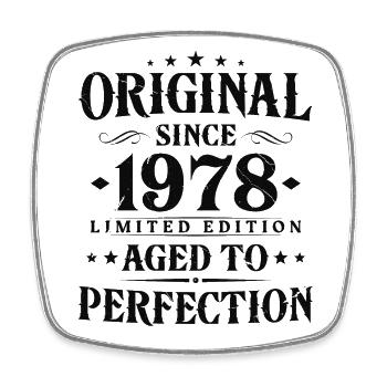 Original 1978 Vintage Vintage cadeau d’anniversaire - Magnet carré - blanc - Devant