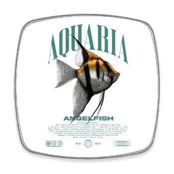 Altum Kaiserfisch Cichlid Fish Keeper Streetwear - Viereckiger Kühlschrankmagnet - Weiß - Vorne