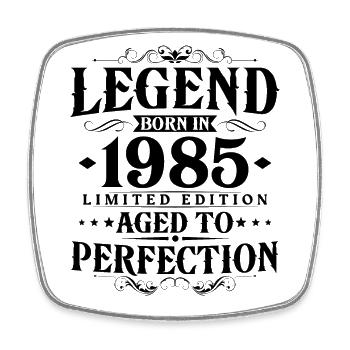 Legende seit 1985 Jahrgang Vintage Geburtstag - Viereckiger Kühlschrankmagnet - Weiß - Vorne