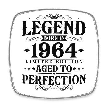 Légende 1964 Vintage Born Vintage Anniversaire - Magnet carré - blanc - Devant