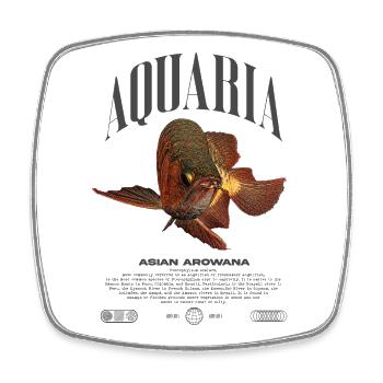 Asian Arowana Monster Fish Keeper Streetwear - Square fridge magnet - white - Front