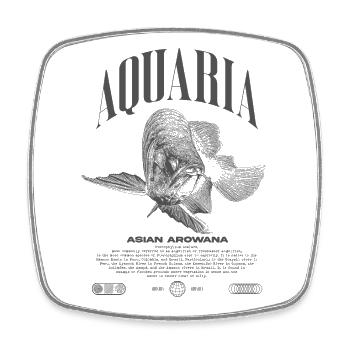 Asian Arowana Monster Fish Keeper Streetwear - Square fridge magnet - white - Front