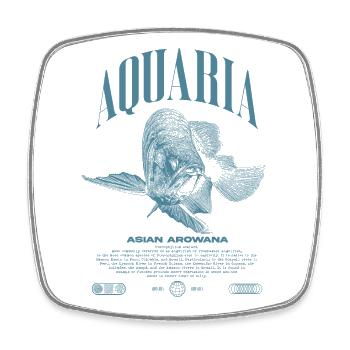 Asian Arowana Monster Fish Keeper Streetwear - Square fridge magnet - white - Front