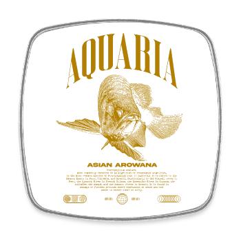 Asiatische Arowana Monster Fish Keeper Streetwear - Viereckiger Kühlschrankmagnet - Weiß - Vorne