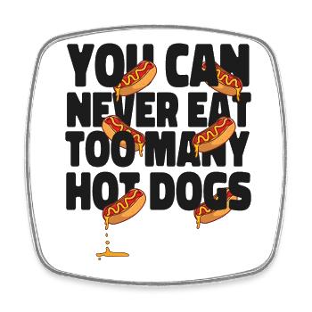 Hot Dog Adult You Can Never Eat - Square fridge magnet - white - Front