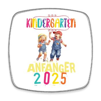 Kindergarten Anfänger 2025 Kita Krippe Hort - Viereckiger Kühlschrankmagnet - Weiß - Vorne