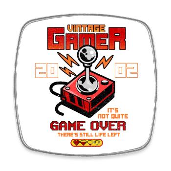 Vintage Gamer depuis 2002 Drôle d’anniversaire Gaming - Magnet carré - blanc - Devant