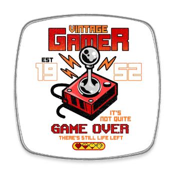 Vintage Gamer depuis 1952 Drôle d’anniversaire Gaming - Magnet carré - blanc - Devant