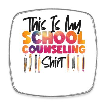 Conseiller scolaire Aquarelle Ceci - Magnet carré - blanc - Devant