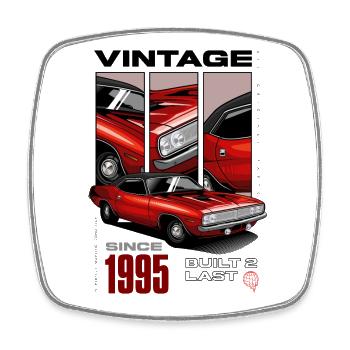 I'm Not Old I'm Vintage Classic Car Born In 1995 - Square fridge magnet - white - Front