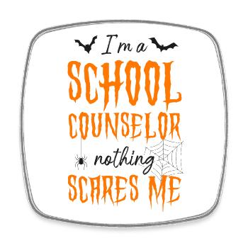 Conseillère scolaire Maman Halloween Je suis - Magnet carré - blanc - Devant