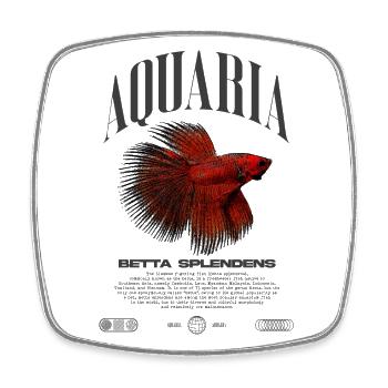 Betta Fish Keeper Moderne Streetwear - Viereckiger Kühlschrankmagnet - Weiß - Vorne