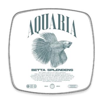 Betta Fish Keeper Moderne Streetwear - Viereckiger Kühlschrankmagnet - Weiß - Vorne