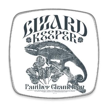Panther Chameleon Chameleon Chameleon Holder - Square fridge magnet - white - Front