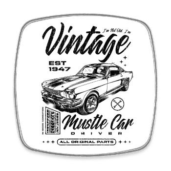 I'm Not Old I'm Classic Car Vintage Born In 1947 - Square fridge magnet - white - Front