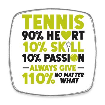 Funny Tennis Player Racket Tennis - Square fridge magnet - white - Front