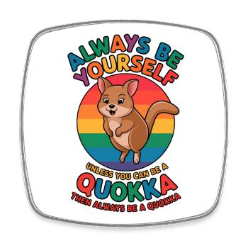 Quokka Spruch Australien Lustiges Quokka Geschenk - Viereckiger Kühlschrankmagnet - Weiß - Vorne