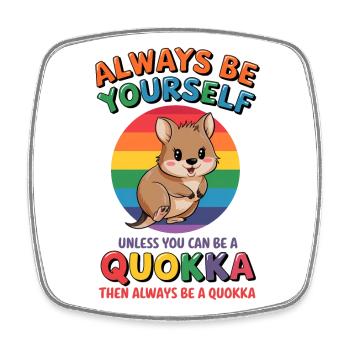Quokka Spruch Australien Lustiges Quokka Geschenk - Viereckiger Kühlschrankmagnet - Weiß - Vorne