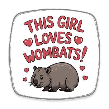 Wombat Spruch Australien Lustiges Wombats Geschenk - Viereckiger Kühlschrankmagnet - Weiß - Vorne