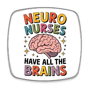 Neuro Nurse Nurse Neurology Gift - Square fridge magnet - white - Front