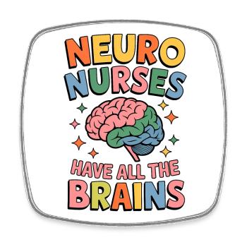 Neuro Nurse Nurse Neurology Gift - Square fridge magnet - white - Front