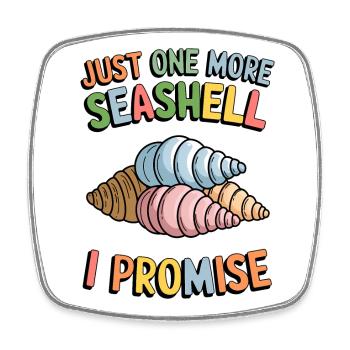 Seashells Beach Shells Shell Collector Gift - Square fridge magnet - white - Front