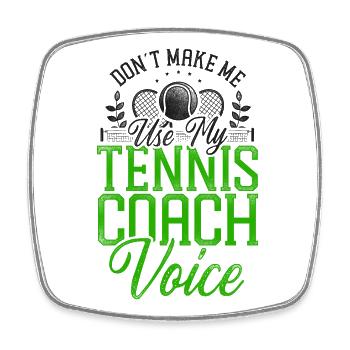 Funny Tennis Player Racket Coach - Viereckiger Kühlschrankmagnet - Weiß - Vorne