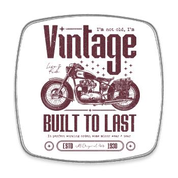 Vintage Motorcycle Bikers Motorbike Birthday 1930 - Square fridge magnet - white - Front