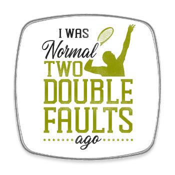 Funny Tennis Player Racket I Was - Square fridge magnet - white - Front