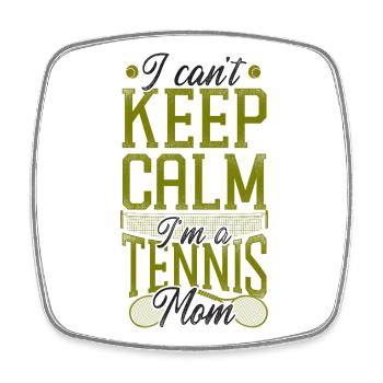 Raquette de joueur de tennis drôle je ne peux pas - Magnet carré - blanc - Devant
