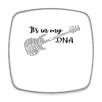 Music Electric guitar is in my DNA guitarist - Square fridge magnet - white - Front