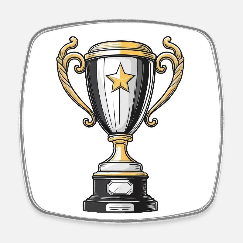 Coupe pour le vainqueur - Magnet carré - blanc