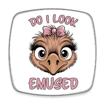 Emu Saying Australia Emus Funny Emu Gift - Square fridge magnet - white - Front